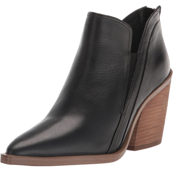 Vince Camuto Women's Gradina Block Heel Bootie Brown Size 6M